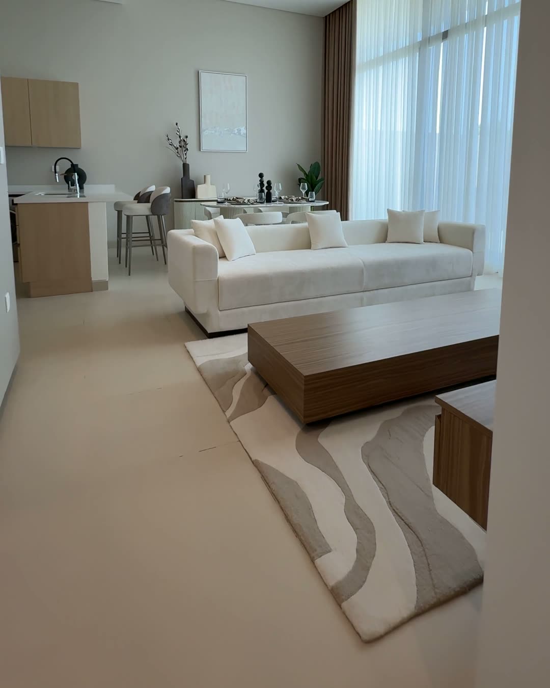 Example after photo: a finished, bright living room
